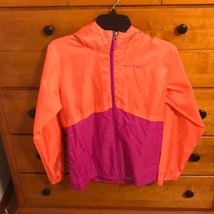 Pink & Purple Columbia Rain Jacket